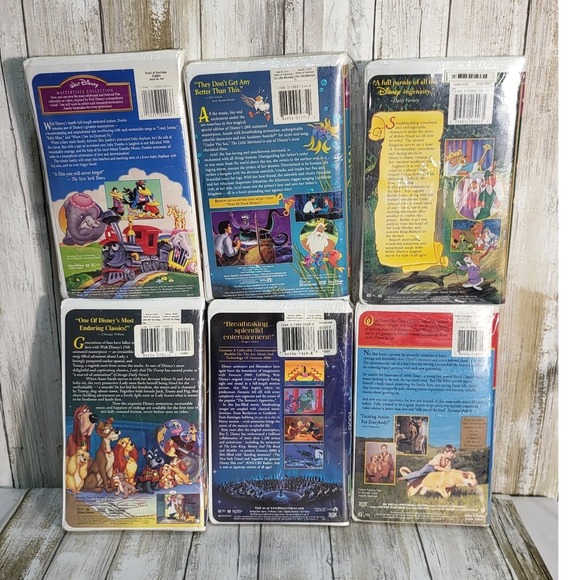 Vintage 1994-1999 Walt Disney Masterpiece Collection VHS Tapes Brand New - Picture 9 of 9
